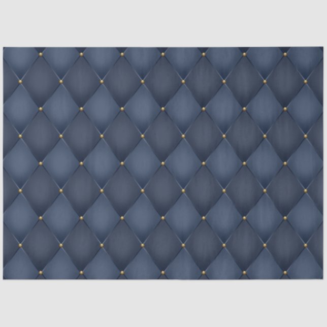 Harlequin Diamond Dark Blue Decoupage Tissue Paper (Front)