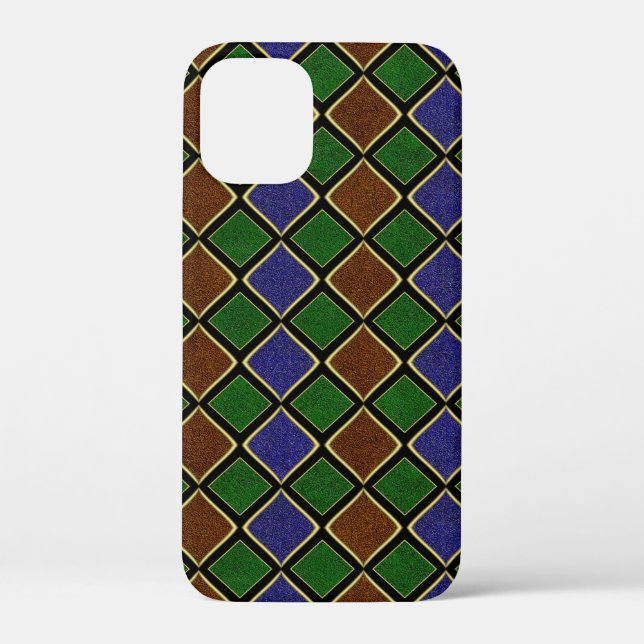 Harlequin Diamond Grid: Textured Harmony Case-Mate iPhone Case (Back)