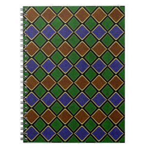 Harlequin Diamond Grid: Textured Harmony Notebook