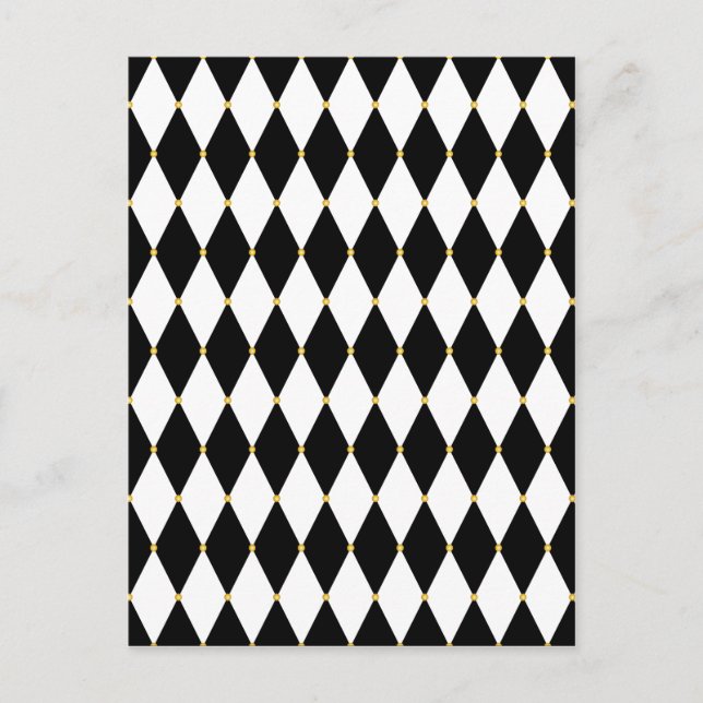 Harlequin Diamond Pattern Postcard (Front)
