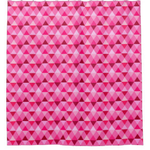 Harlequin / diamond pattern - Rose Pink & Wine Shower Curtain