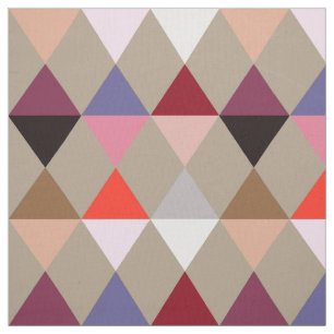 Harlequin / diamond pattern - Taupe multi Fabric