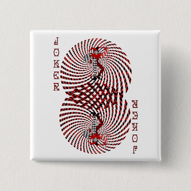 Harlequin Dizzy Joker Button (Front)