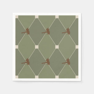 Harlequin Fly Fishing Lures Pattern Napkin