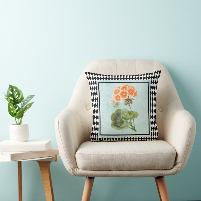 Harlequin Framed Geranium Botanical Cushion (Chair)