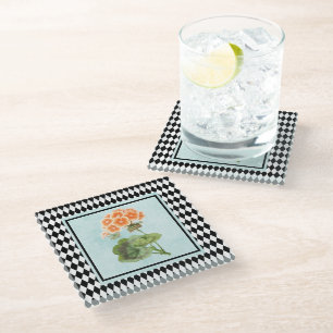 Harlequin Framed Geranium Botanical Glass Coaster