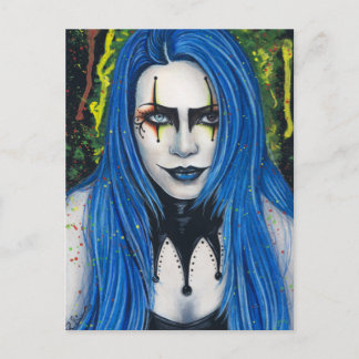 Harlequin Gothic Colourful Postcard