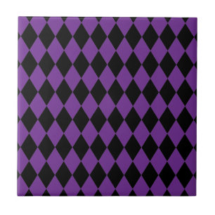 Harlequin Grape and Black Ceramic Tile