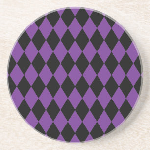 Harlequin Grape and Black Coaster