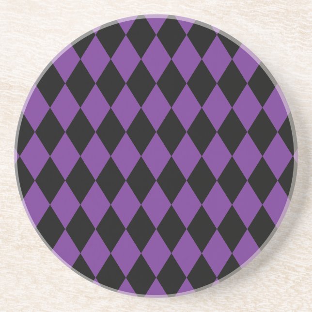 Harlequin Grape and Black Coaster (Front)