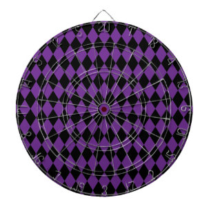 Harlequin Grape and Black Dartboard