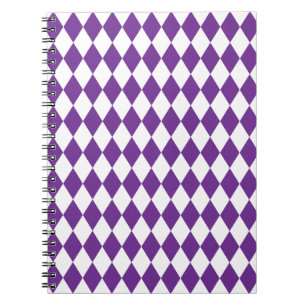 Harlequin Grape and White Notebook