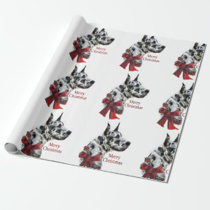 Harlequin Great Dane Christmas Wrapping Paper