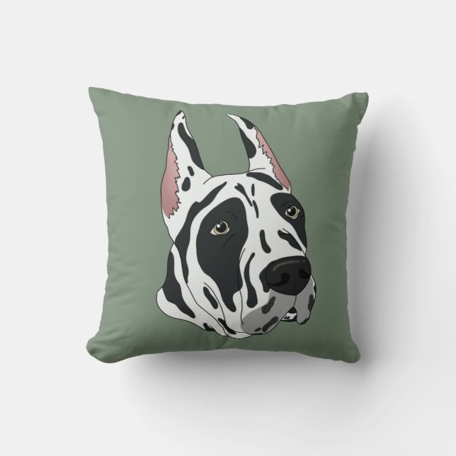 Harlequin Great Dane Cushion (Front)