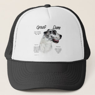 Harlequin Great Dane History Design Trucker Hat
