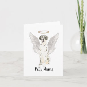 Harlequin Great Dane Sympathy Memorial Card