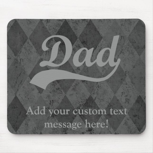 Harlequin Grey Shades Dad Mouse Pad (Front)
