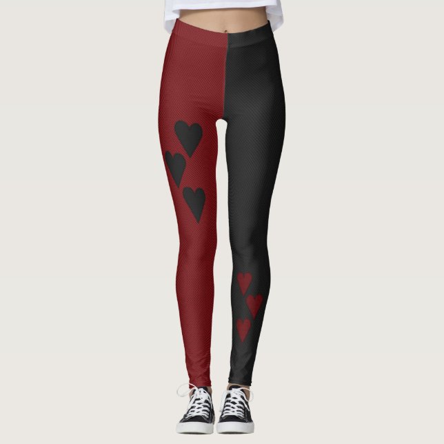 Harlequin Hearts Leggings (Front)