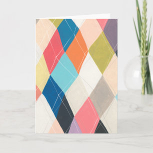Harlequin Hopscotch - Argyle Pattern Card