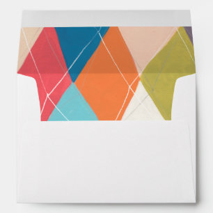 Harlequin Hopscotch - Argyle Pattern Envelope