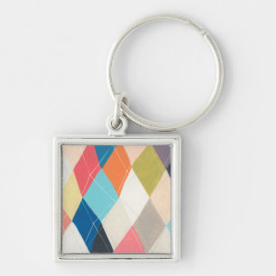 Harlequin Hopscotch - Argyle Pattern Key Ring