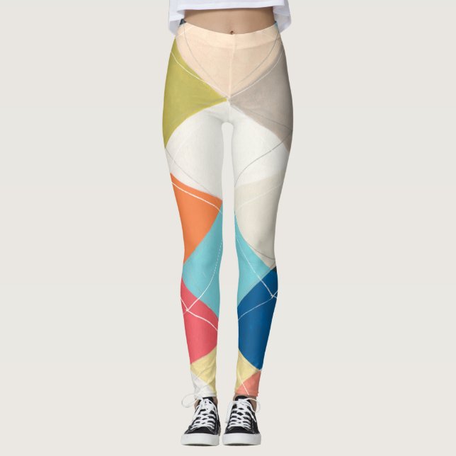 Harlequin Hopscotch - Argyle Pattern Leggings (Front)