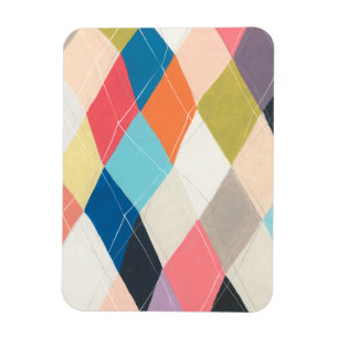 Harlequin Hopscotch - Argyle Pattern Magnet