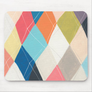 Harlequin Hopscotch - Argyle Pattern Mouse Pad