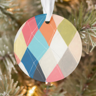 Harlequin Hopscotch - Argyle Pattern Ornament