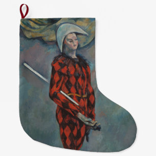 Harlequin (Joker) (by Paul Cézanne) Large Christmas Stocking