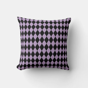 Harlequin Lilac and Black Cushion