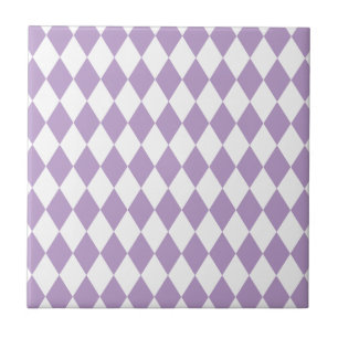 Harlequin Lilac and White Ceramic Tile