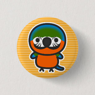 Harlequin Macaw 3 Cm Round Badge
