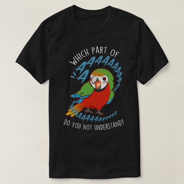 Harlequin Macaw Parrot Aaaa T-Shirt (Design Front)