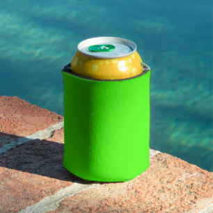 Harlequin Neon Green Solid Colour Can Cooler