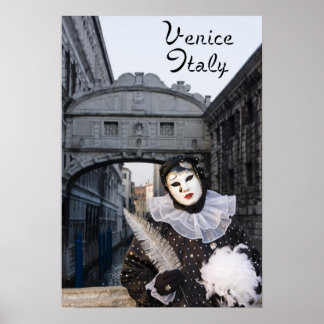 Harlequin on the Bridge of Sighs Poster