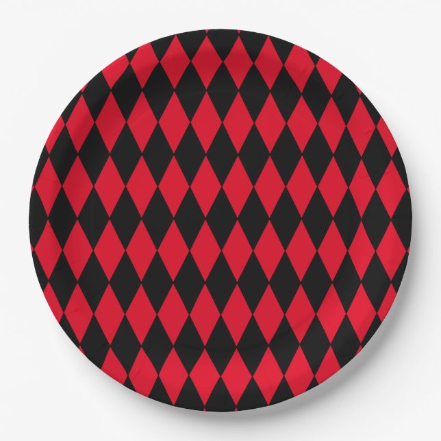 Harlequin Paper Plate Customisable (Front)