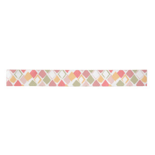 Harlequin pattern in popsicles summer colours  satin ribbon