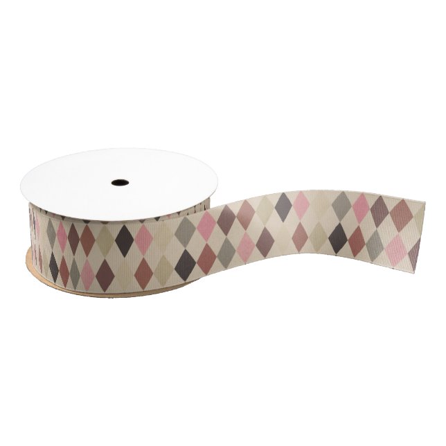 Harlequin Pattern Ribbon Grosgrain Ribbon (Spool)