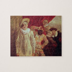 Harlequin, Pierrot and Scapin, Actors from the Com Jigsaw Puzzle