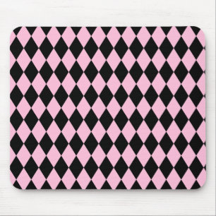 Harlequin Pink and Black Mouse Pad