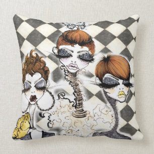Harlequin Pixie Chicks Pillow