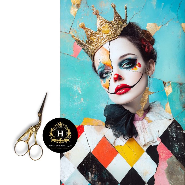 Harlequin Queen Abstract Decoupage Tissue Paper (Creator Uploaded)