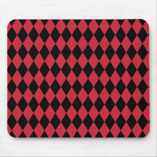 Harlequin Red and Black Mouse Pad