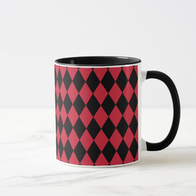 Harlequin Red and Black Mug (Right)