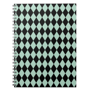 Harlequin Seafoam and Black Notebook