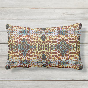 "Harlequin Sweetlips" Outdoor Lumbar Throw Pillow