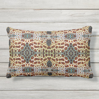 "Harlequin Sweetlips" Outdoor Lumbar Throw Pillow