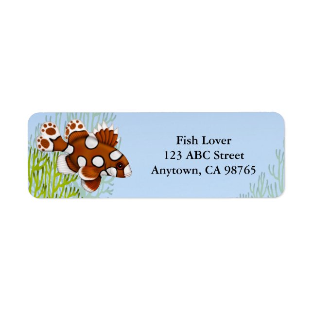 Harlequin Sweetlips Reef Fish Label Return Address Label (Front)