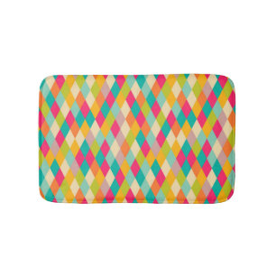 Harlequin vintage pattern bath mat
